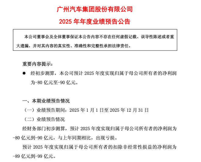 近20年首亏90亿元，广汽陷转型阵痛
